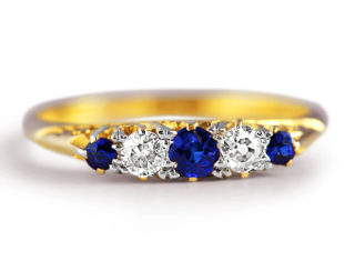 ***SOLD*** Victorian Sapphire and Diamond ring-0