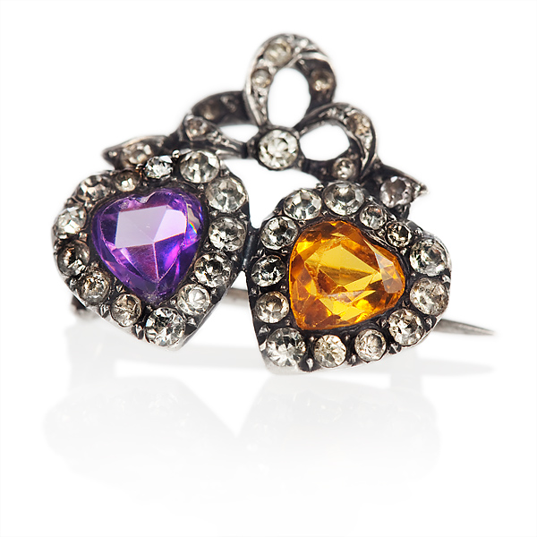 Victorian Paste Heart brooch-0 Victorian Paste Heart brooch-0