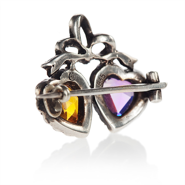 Victorian Paste Heart brooch-140 Victorian Paste Heart brooch-140