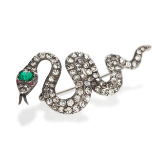 ***SOLD*** Victorian Silver and Paste Snake brooch-134