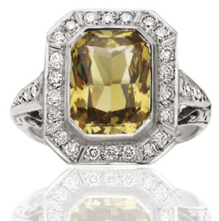***SOLD*** Champagne... Chrysoberyl and Diamond ring-0