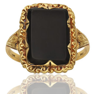 ***SOLD*** Victorian Onyx ring-0
