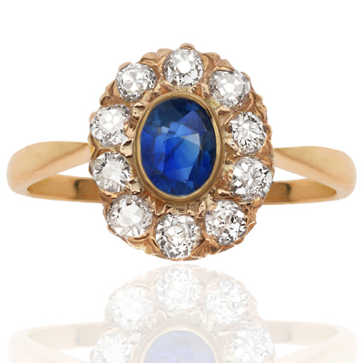 Yes Please... Antique Sapphire and Diamond ring-0