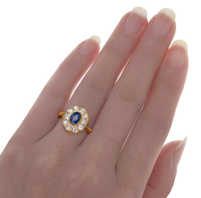 Yes Please... Antique Sapphire and Diamond ring-1619