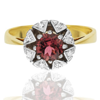 ***SOLD*** Original Art Deco Pink Tourmaline and Diamond ring-0