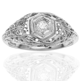***SOLD*** Original Art Deco Diamond Filigree ring-0