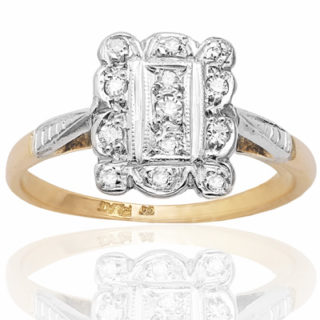 ***SOLD*** Elegant English... Original Art Deco Diamond ring-0