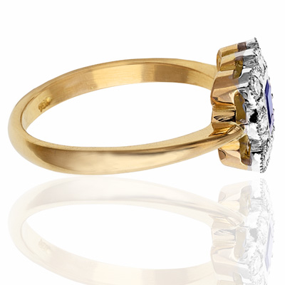 Wonderful... Art Deco Style Sapphire and Diamond ring-2180