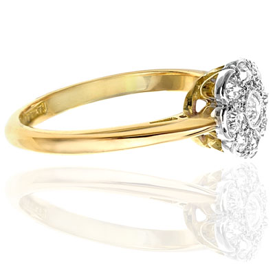 ***SOLD*** English Daisy... Original Art Deco Diamond Daisy ring-2453