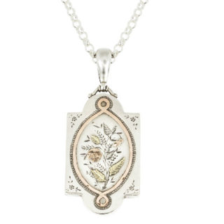 ***SOLD*** Antique Silver and Gold locket and chain-0