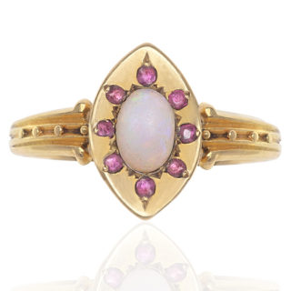 ***SOLD*** Antique Opal and Ruby ring-0