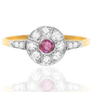 ***SOLD*** Sweetheart... Original Art Deco Ruby and Diamond ring-0
