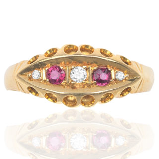 Antique Ruby and Diamond 'Gypsy' ring-0
