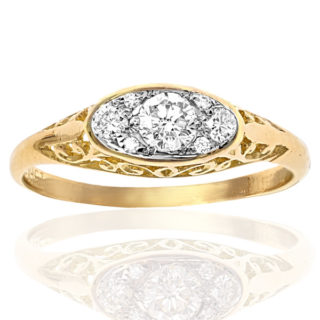 Superb... Art Deco Diamond Engagment ring -0
