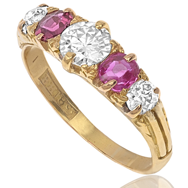 Victorian Ruby and Diamond ring -2884