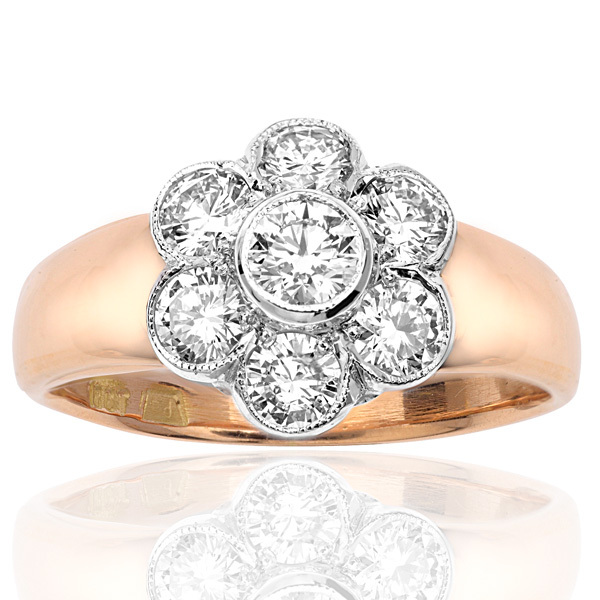 ***SOLD*** Spectacular... Large Diamond Daisy ring -0
