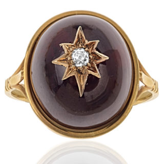 Sumptuous... Victorian Garnet and Diamond ring-2912