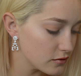 Opulent... Antique Diamond Drop Earrings -3003