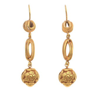 Petal Power... Original Art Nouveau earrings -0