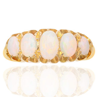 Antique 5 stone Opal ring -0