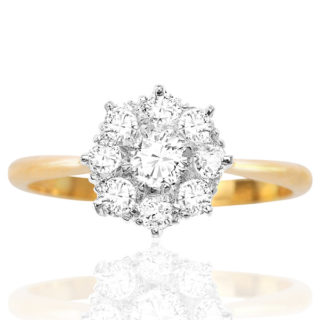 ***SOLD*** English Daisy... Original Art Deco Diamond Daisy ring -0