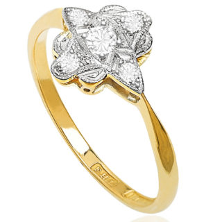 ***SOLD*** So Chic... Original Art Deco Diamond Plaque ring -3506