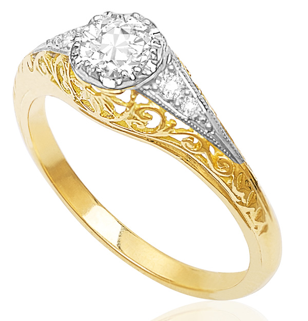 Bliss... Handmade Diamond Engagement ring -0