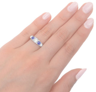 Divine... Handmade Sapphire and Diamond ring -3518
