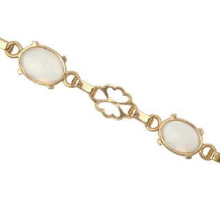 1930s Moonstone Gold Bracelet -0