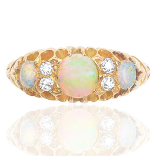 ***SOLD*** Edwardian Opal and Diamond ring -0