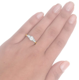 Together Forever... Original Art Deco Diamond Engagement ring -3600