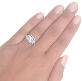 French Star... Original Art Deco Diamond ring -3616