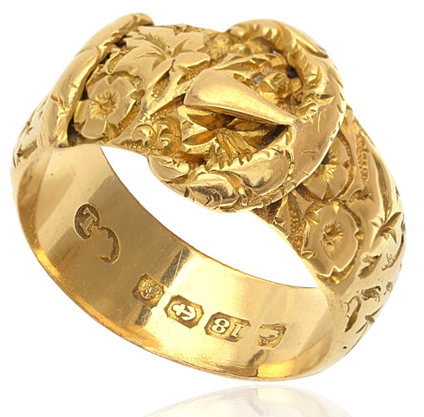 PACK: Gold Oval Cut Buckle Ring – V By Laura Vann