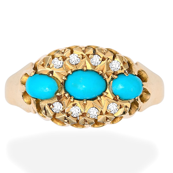 Highly textured YG Turq and D ring FRONT C