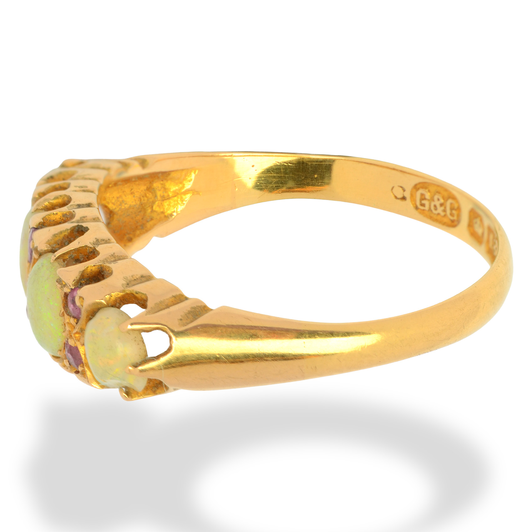YG opal ruby ring side